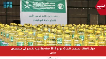مركز الملك سلمان للإغاثة يوزع 2814 سلة غذائية للأسر في مرجعيون لبنان